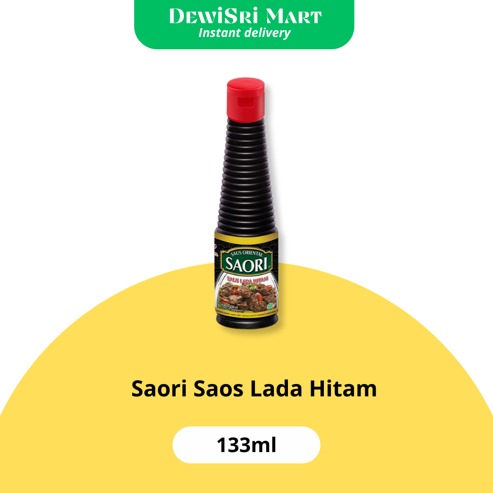 

Saori Saos Lada Hitam botol 133ml - Dewi Sri Mart