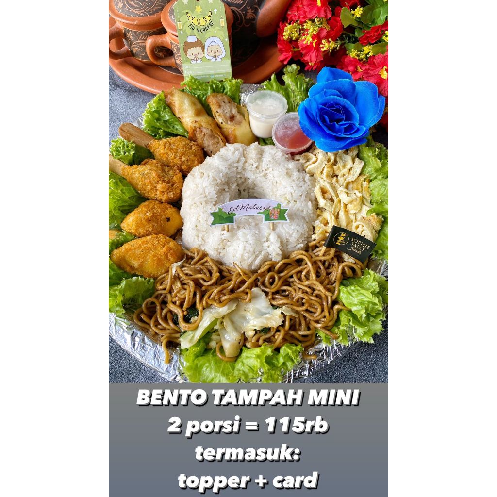 

Nasi Bento Tampah Mini - 2 Porsi - Hampers Idul Fitri / Paket Lebaran