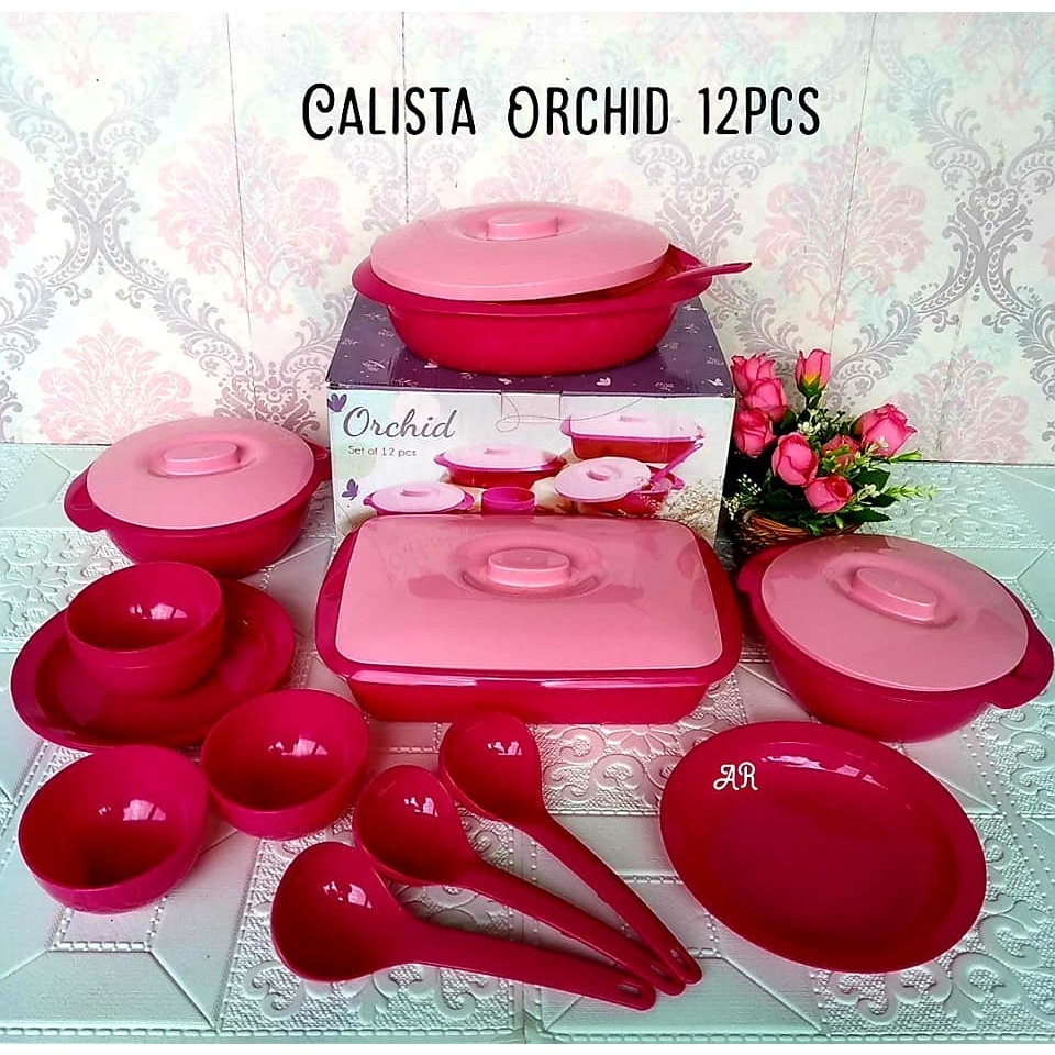 SET PRASMANAN PLASTIK CALISTA ORCHID 11 IN 1 LENGKAP