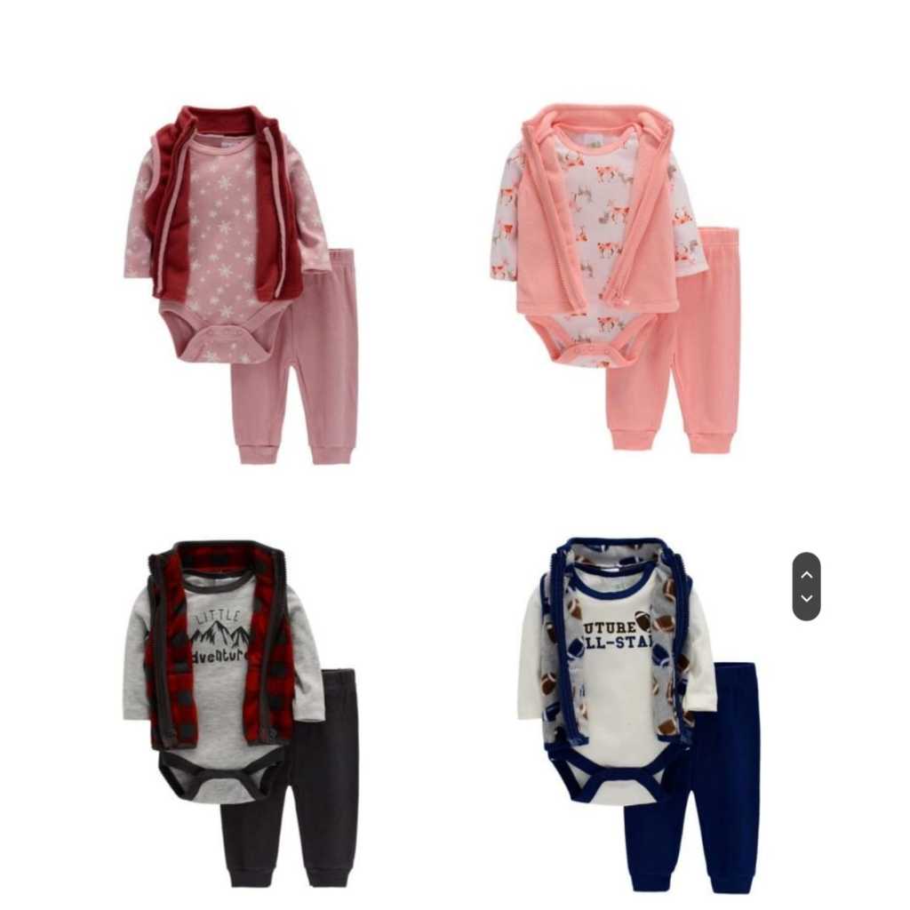 Tembem Baby - Setelan Anak + Jaket Baju Setelan Jaket Rompi Anak Laki Laki Perempuan