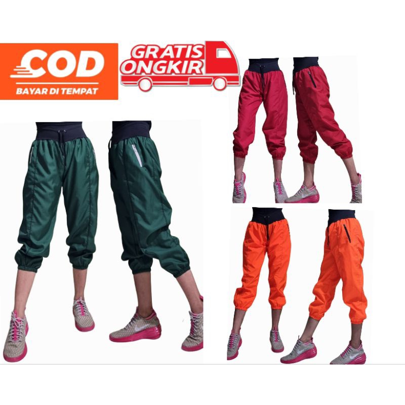 Celana Joger Wanita Olahraga Terlaris Bahan Parasut