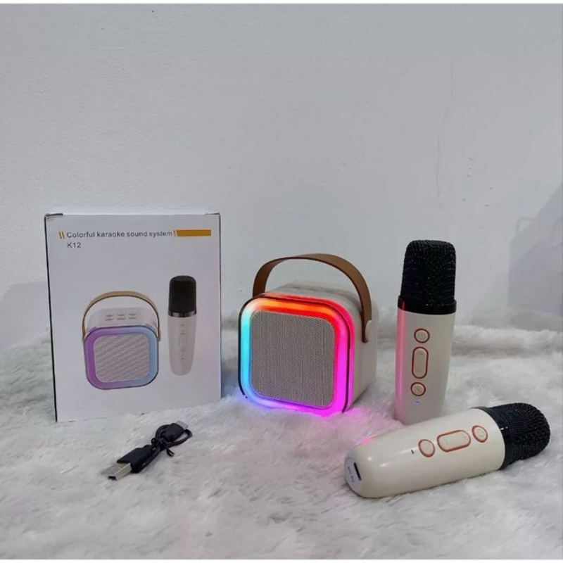 [K12 Speaker Bluetooth Mic] Karaoke Speaker Wirelless Bluetooth Mini Lucu Portable