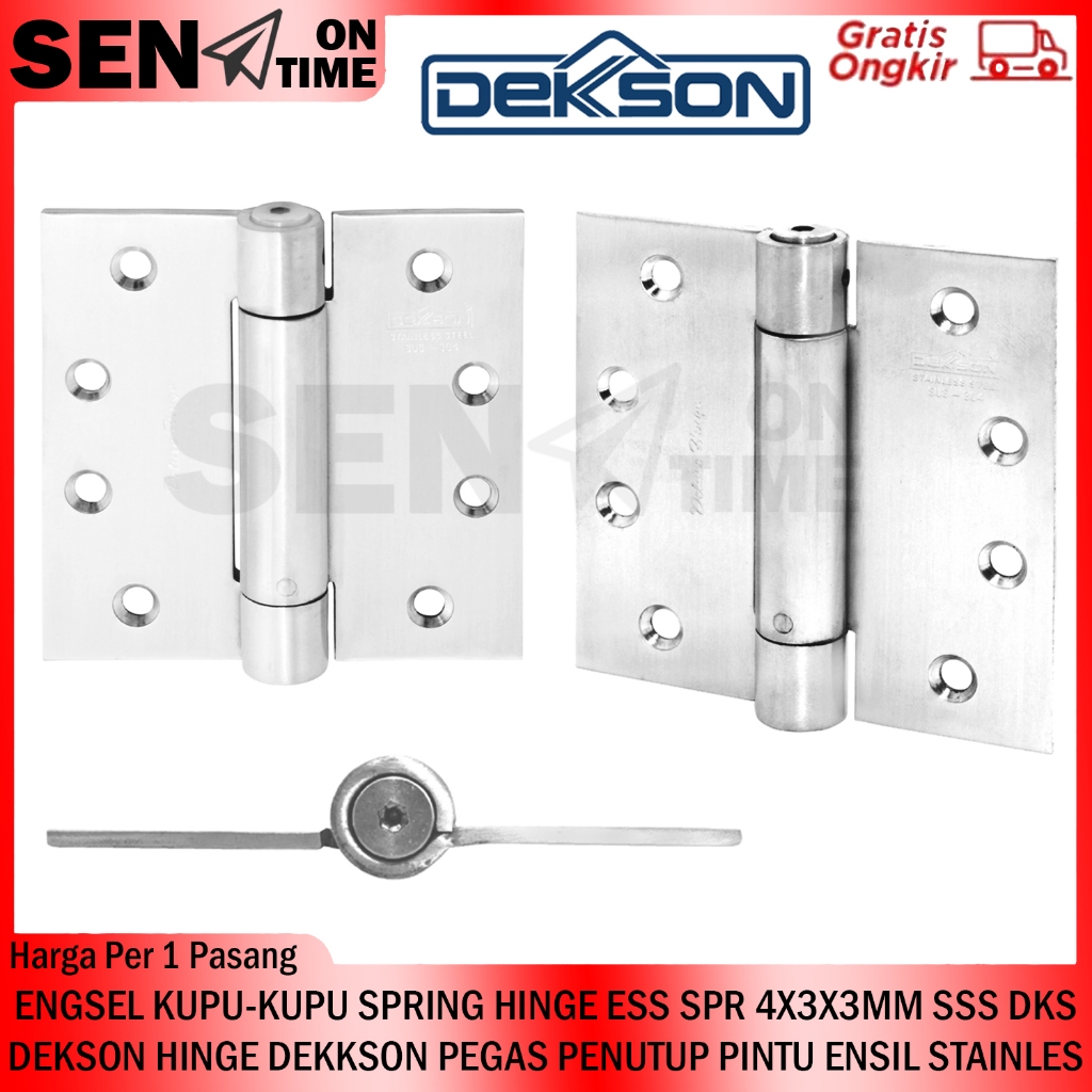 ENGSEL KUPU-KUPU SPRING HINGE ESS SPR 4X3X3MM SSS DEKSON HINGE DEKKSON PEGAS PENUTUP PINTU ENSIL KUS