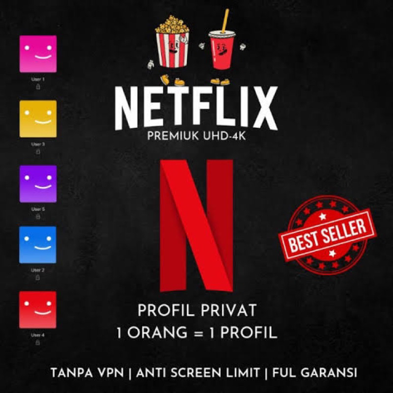LANGGANAN NETFLIX ULTRA HD PREMIUM 4K PERBULAN