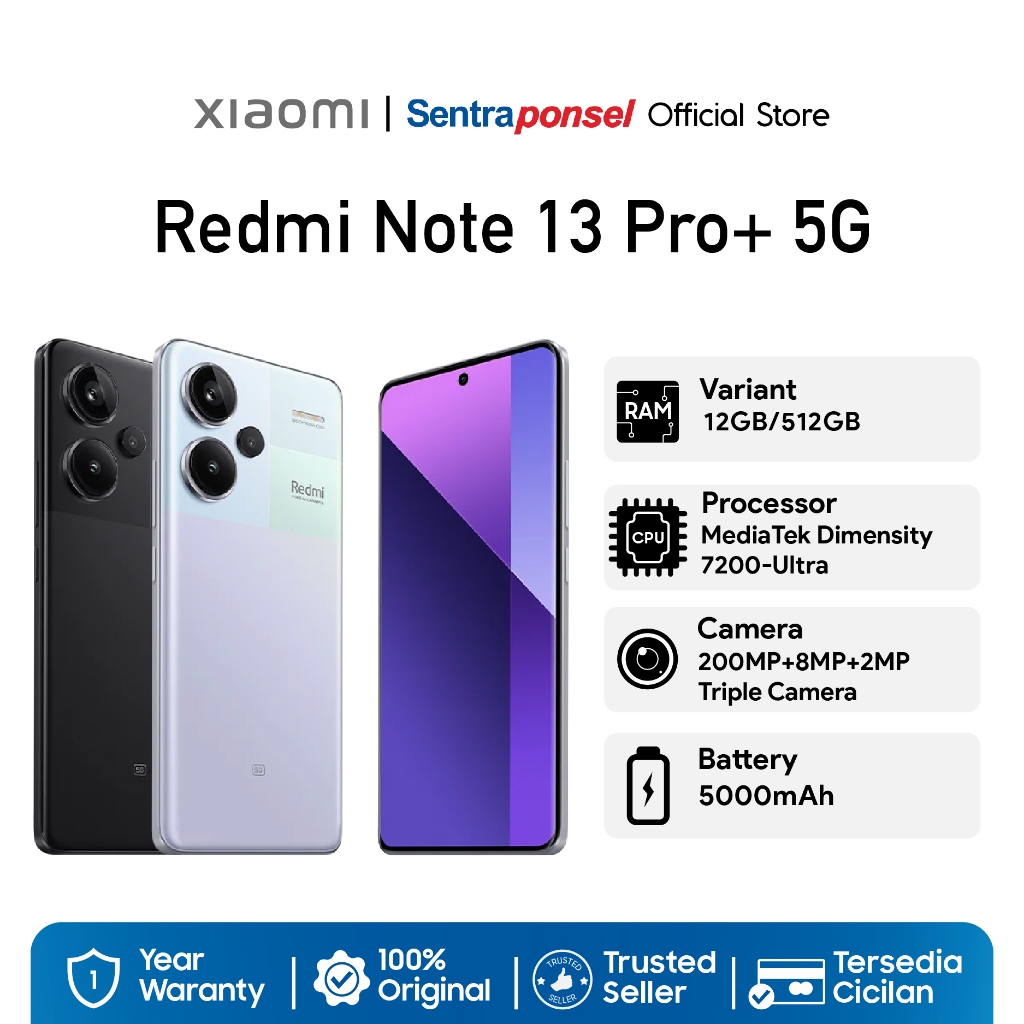 Handphone Xiaomi Redmi 13 Note Pro+ 5G