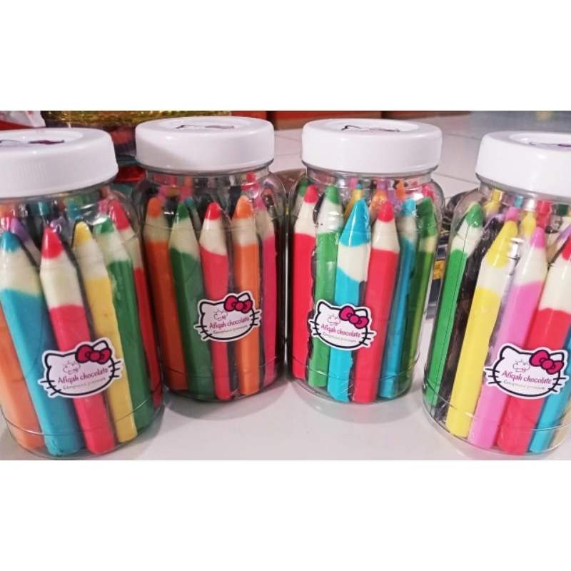 

cokelat karakter bentuk pensil / cokelat pensil