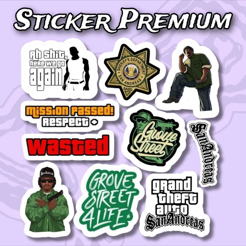 

Sticker GTA San Andreas Pack 10pcs Premium Waterproof