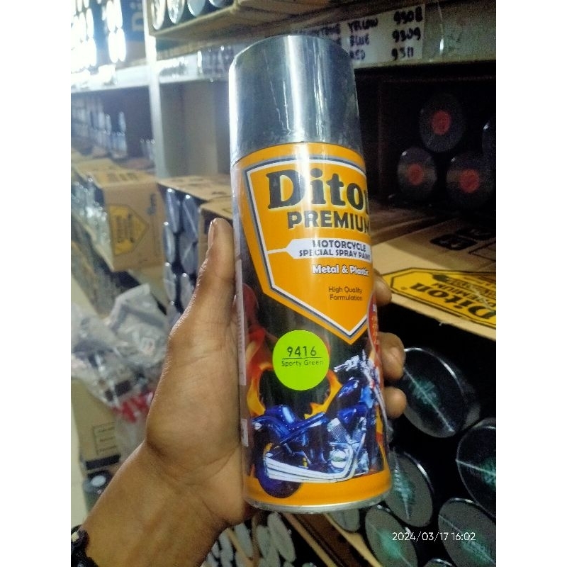 Diton Premium H 9416 * / SPORTY GREEN / HIJAU / Cat Velg / Cat Blok Mesin / Cat Body Motor / Cat Sem