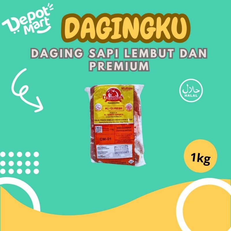 Dagingku Daging Sapi Frozen 1 Kg Depot Mart