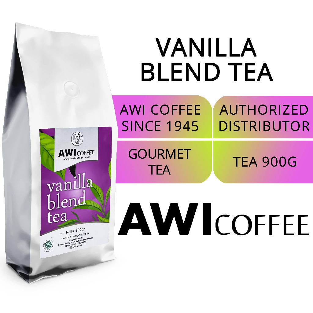 

Awi Vanilla Blend Tea 900 Gr | Teh Hitam Dan Vanilla | Blend Tea | Teh Vanilla