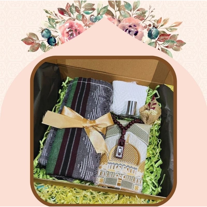 

hampers idul fitri 2 / hampers pria / hampers sajadah sarung peci/ giftbox lebaran / souvenir lebaran