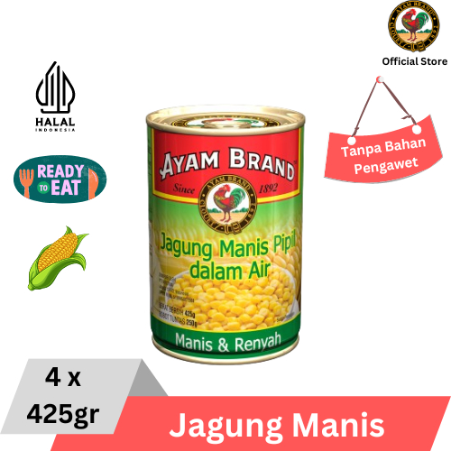 

Ayam Brand - Jagung Manis Pipil Kaleng 4 pcs 425gr