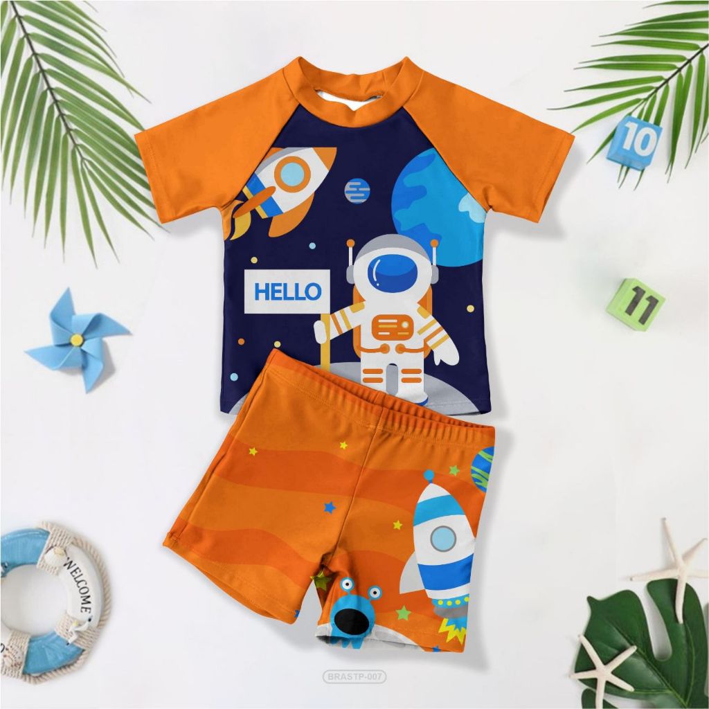 Baju Renang Anak Swimsuit Laki Laki Atasan Bawahan