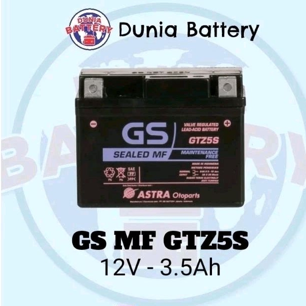 Aki motor Kering GS GTZ5S Original
