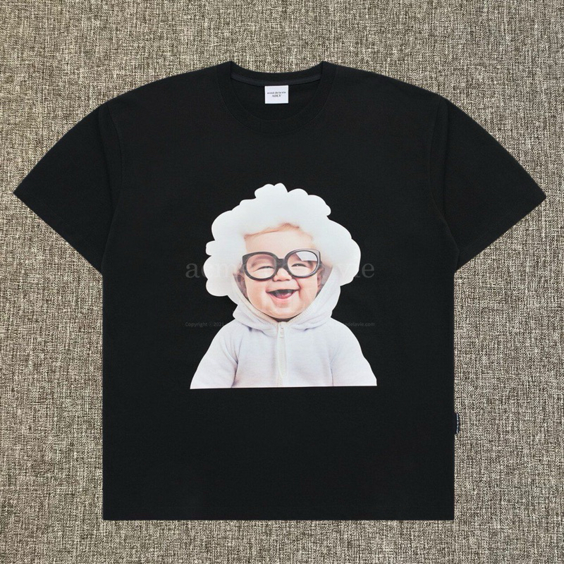 ADLV Baby Face Cloud Baby Tee Black Original / Acme De La Vie
