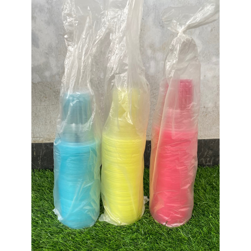 gelas ulir gelas frutang gelas murah warna warni gelas minum es