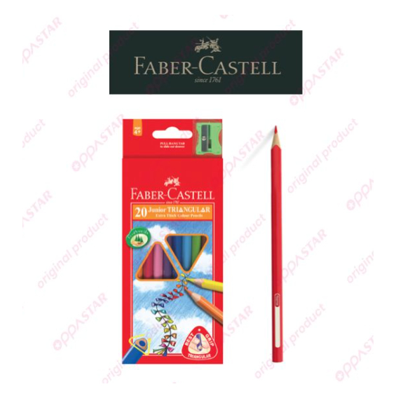 

Pensil Warna Set Segitiga Faber Castell Junior Triangular 1 set 20 warna Tidak Beracun Non Toxic