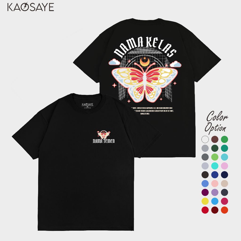 KAOSAYE - (Cod) Kaos Lengan Pendek Custom Sablon Template Design Kelasan / Angkatan Kelas