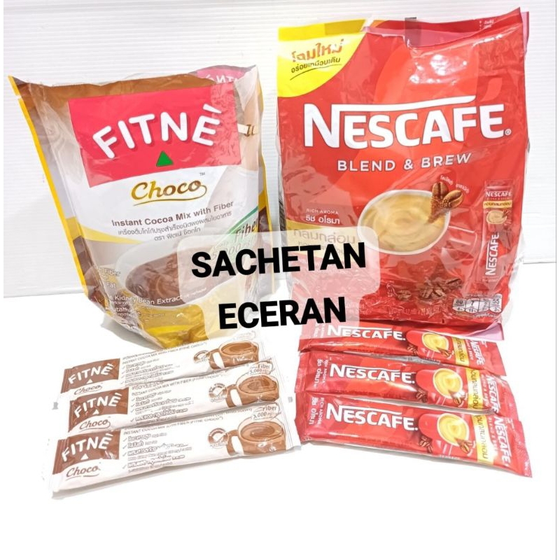 

(ECERAN) FITNE CHOCO SACHETAN/NESCAFE BLEND AND BREW SACHETAN