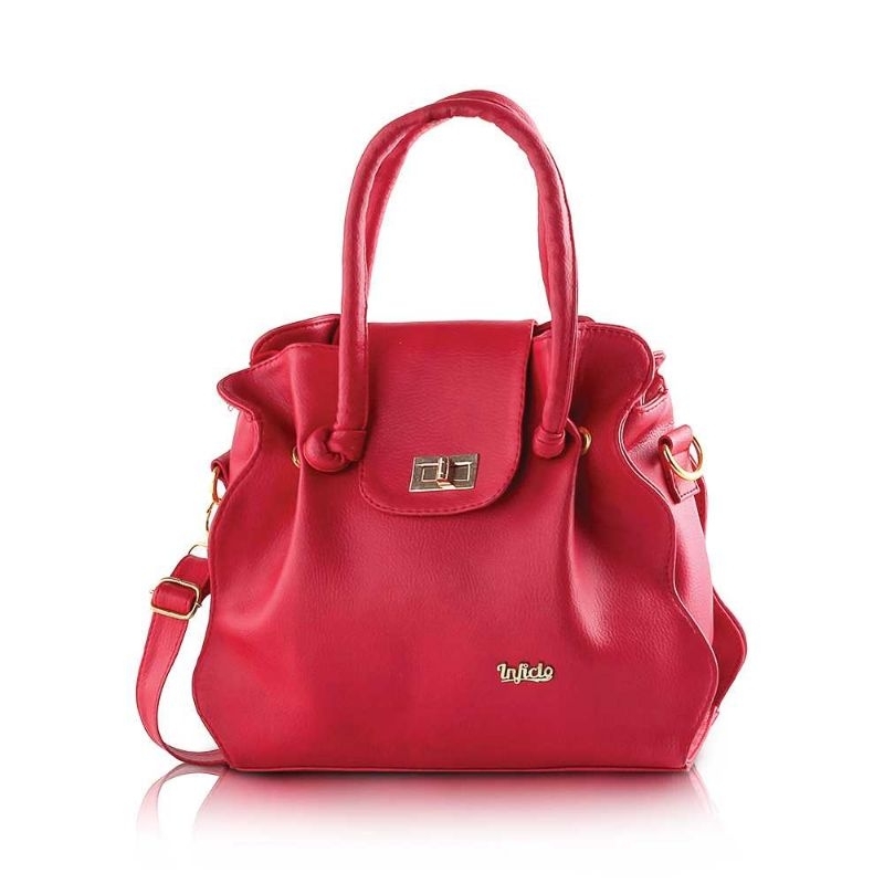 Inficlo Wanita Tas Premium STE INF 250 Warna Merah Tas Cangklong Tas Selempang