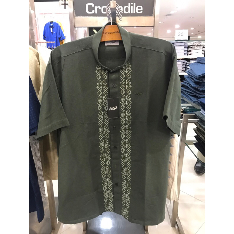 "BIG SALE" Baju Koko Lengan Pendek Kemeja Pria Katun Crocodile Original 828-1034