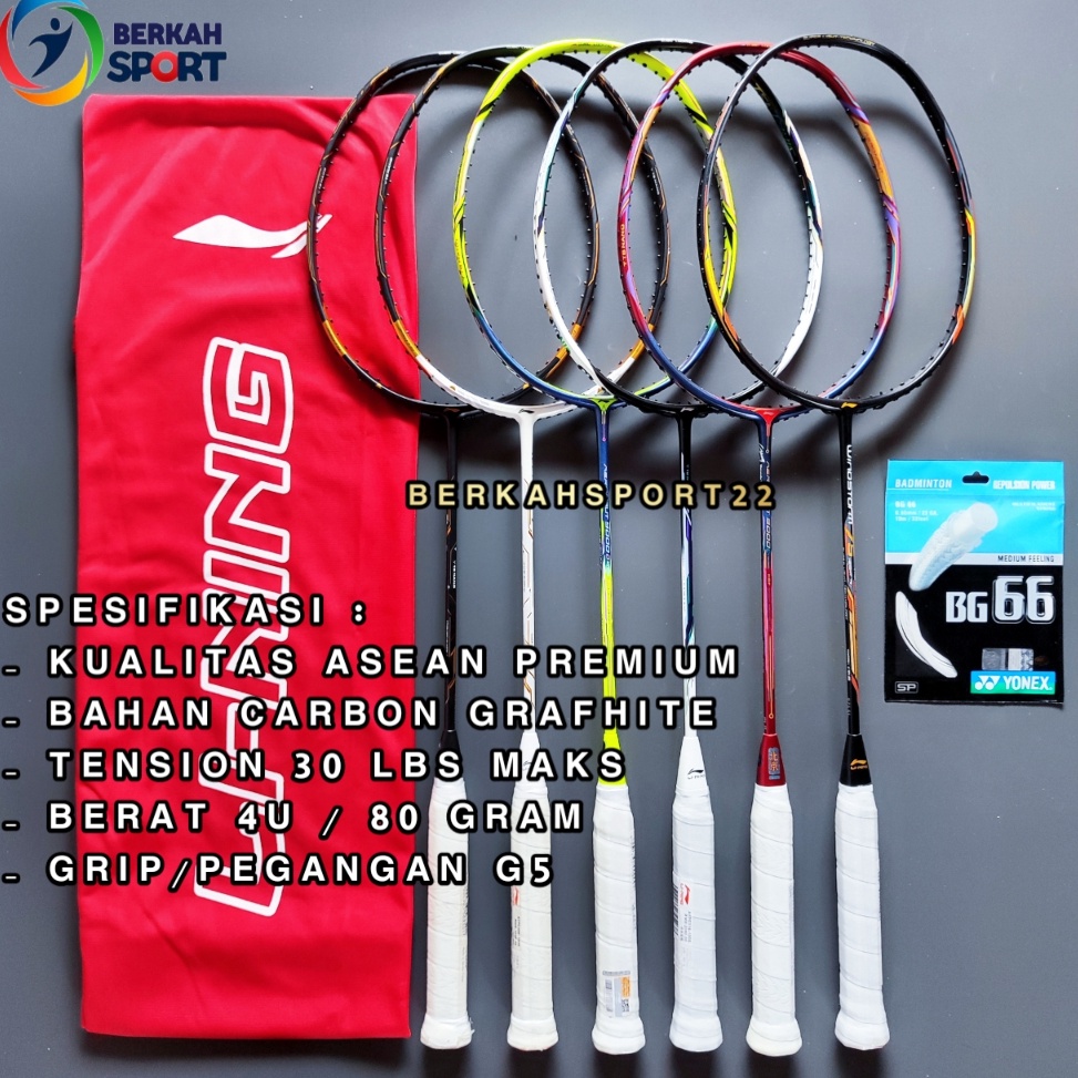 siap kirim RAKET BADMINTON LINING TECTONIC 7 COMBAT 3 LBS FREE TAS DAN GRIP