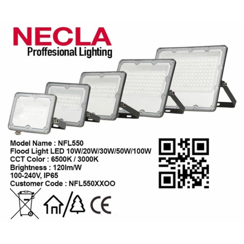 Lampu sorot flood Light LED 50 wat/Necla Lampu Led sorot waterproof