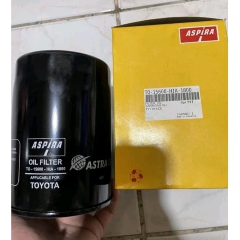 FILTER OLI ASPIRA HIACE FORD EVEREST KIJANG DIESEL DYNA RINO HARDTOP TO-15600-HIA-1800