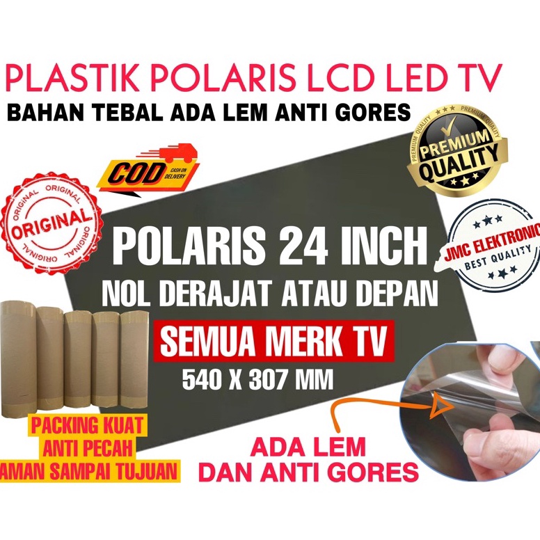 TERMURAH POLARIS LCD 24 INCH  DERAJAT TOSHIBA REGZA POLARIZER POLARISER POLARIZED 24IN LUAR 5437 mm