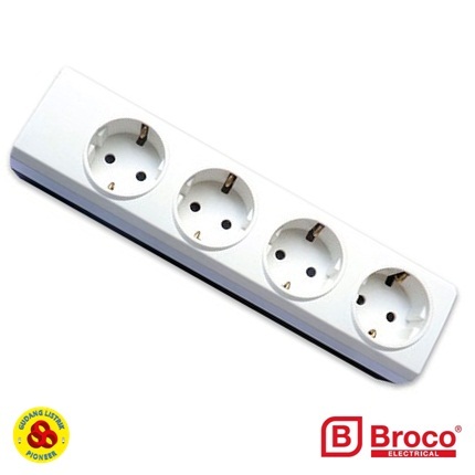 BROCO STOP KONTAK BROCO 4 LUBANG / TERMINAL / COLOKAN LISTRIK