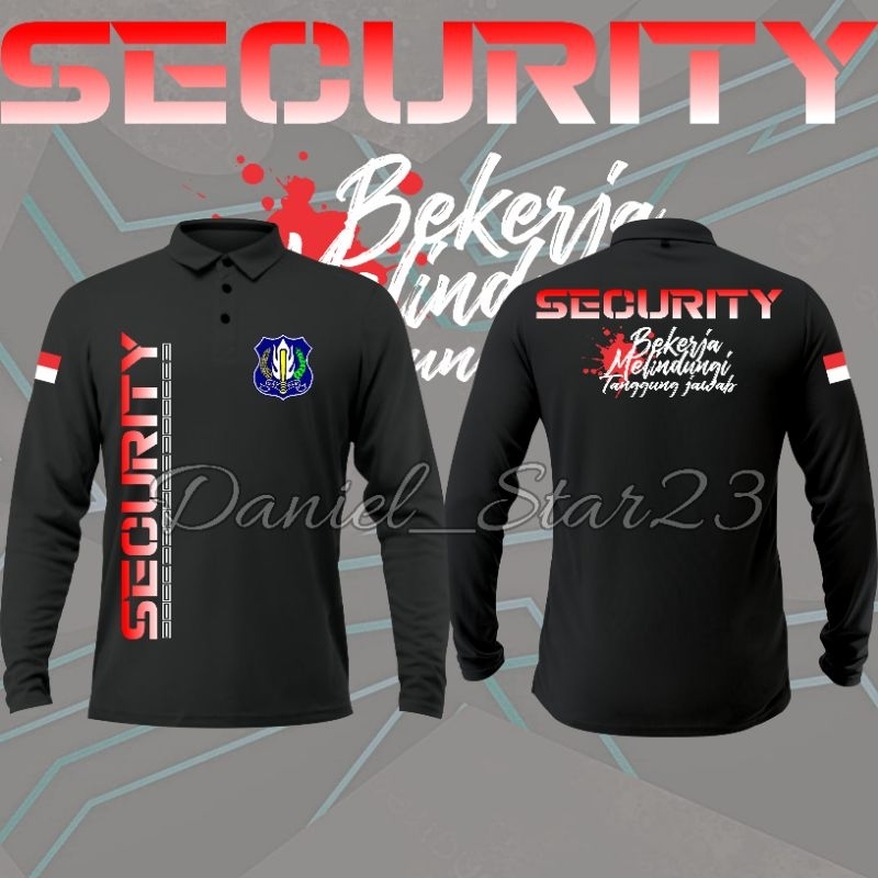 kaos polo security, kaos wangki security, kaos kerah