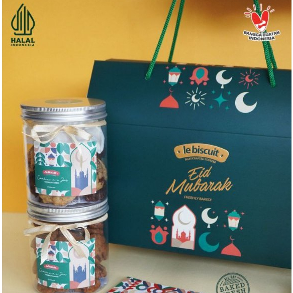 

le biscuit Parcel Hampers Lebaran Idul Fitri - 2 Jar Soft Baked Cookies