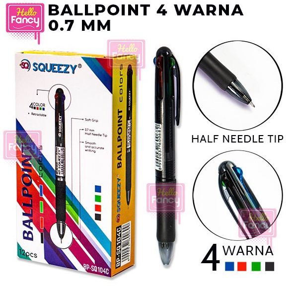 

Mtif Terkini Ballpint 4 Warna Squeezy Pulpen Warna BPSQ14 PAK 9NA