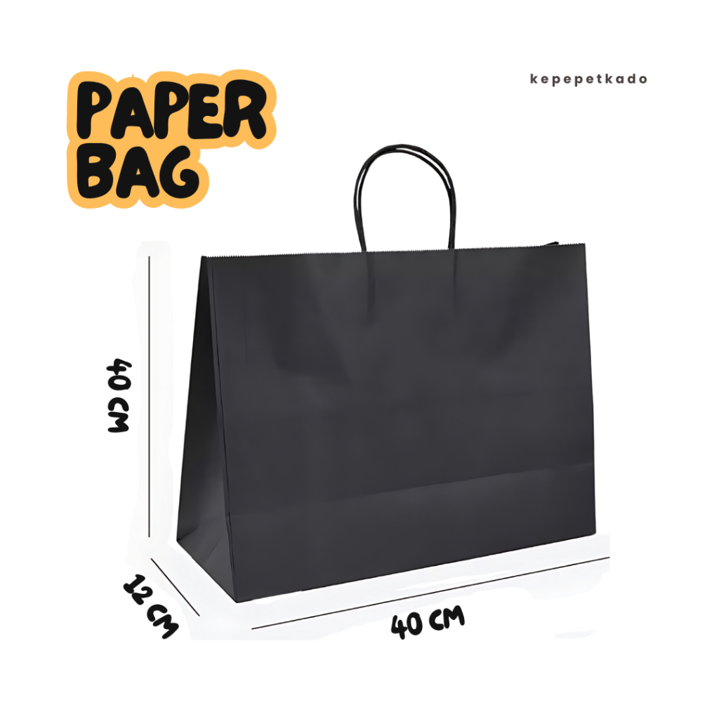 

PAPER BAG HITAM JUMBO 40x40x12cm