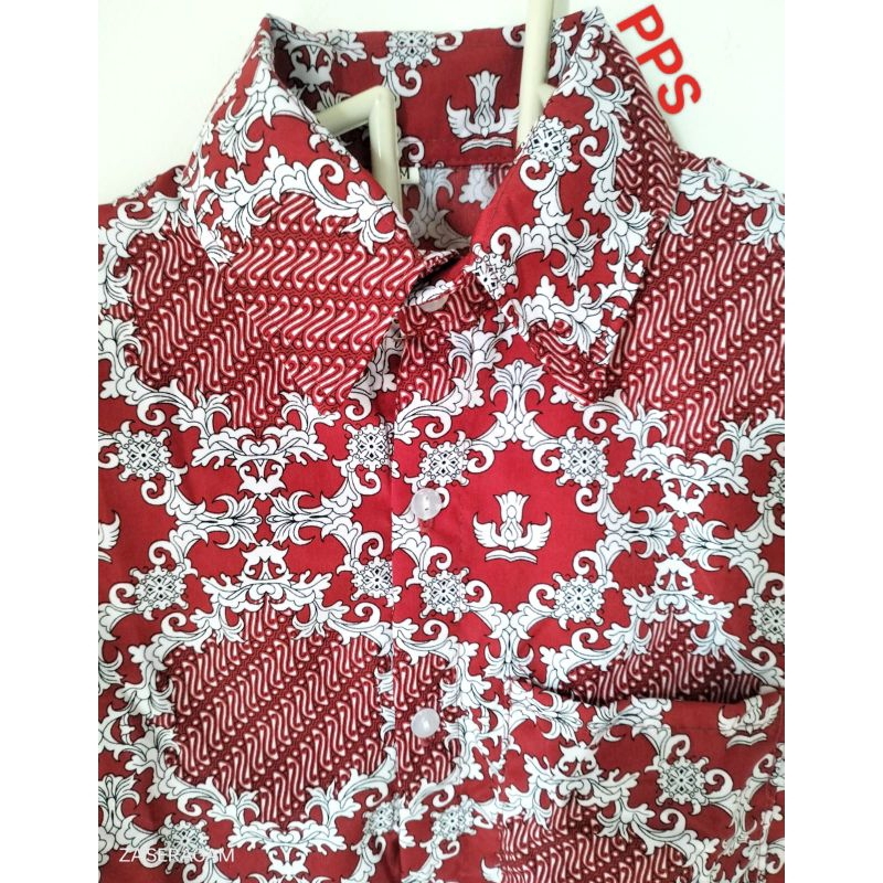 Gratong Batik Sd Negeri/Batik Sd Nasional/Batik Sd Motif Lereng Merah