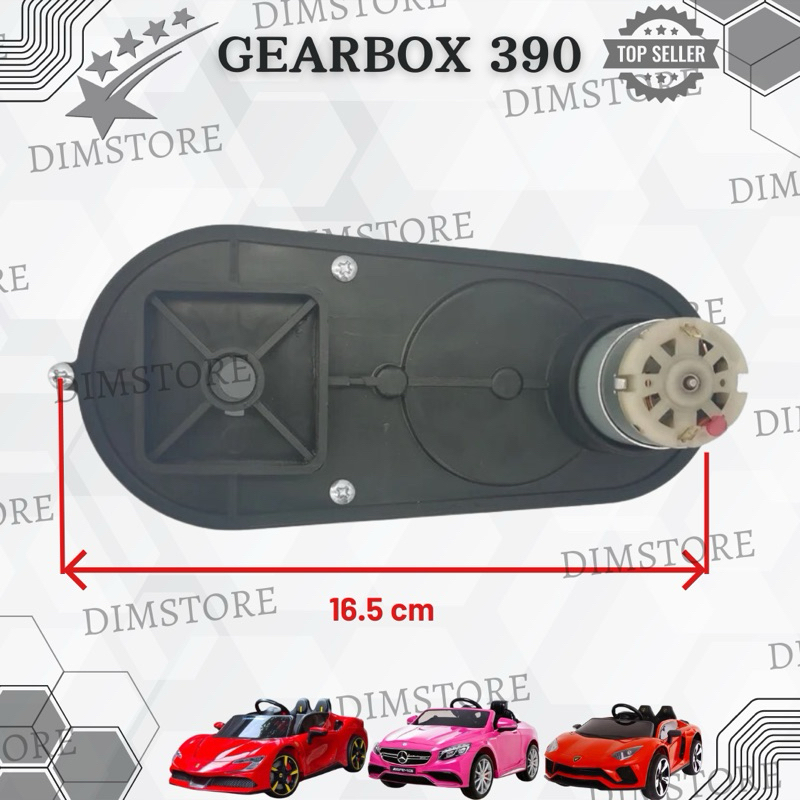 GEARBOX 390 MOTOR MOBIL MAINAN AKI RODA PENGGERAK MOBIL MOTOR MAINAN ANAK
