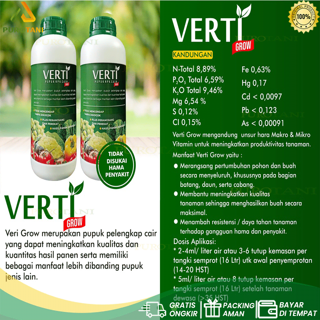 Pupuk NPK CAIR Verti Grow 1L