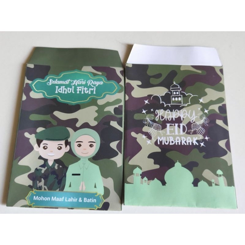 

Amplop Lebaran Army 2024/art paper glossy/per 10pcs/angpao lebaran