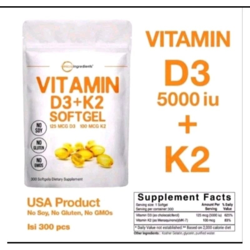 Microigredients Vitamin D3+k2 5000iu