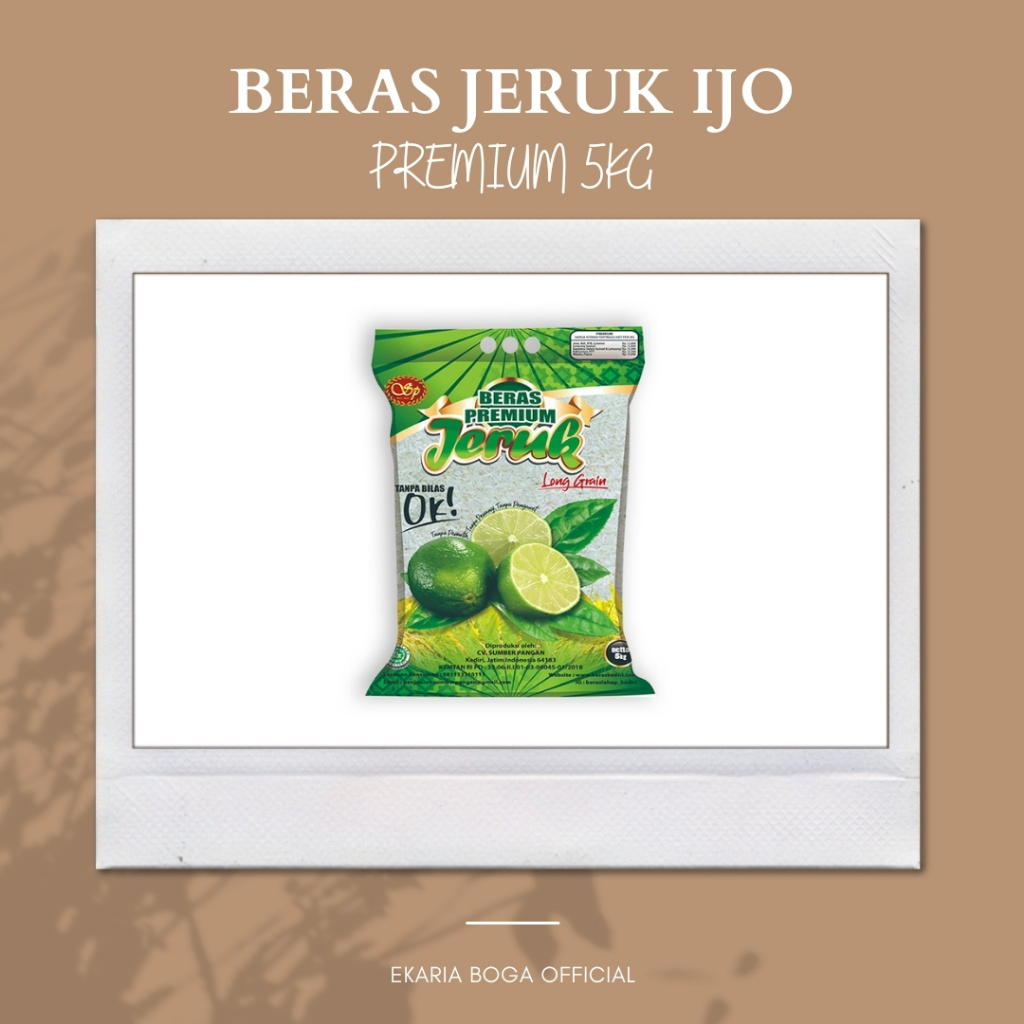 

BERAS | BERAS PREMIUM JERUK LONG GRAIN | CAP JERUK IJO | BERAS JERUK IJO PREMIUM 5KG