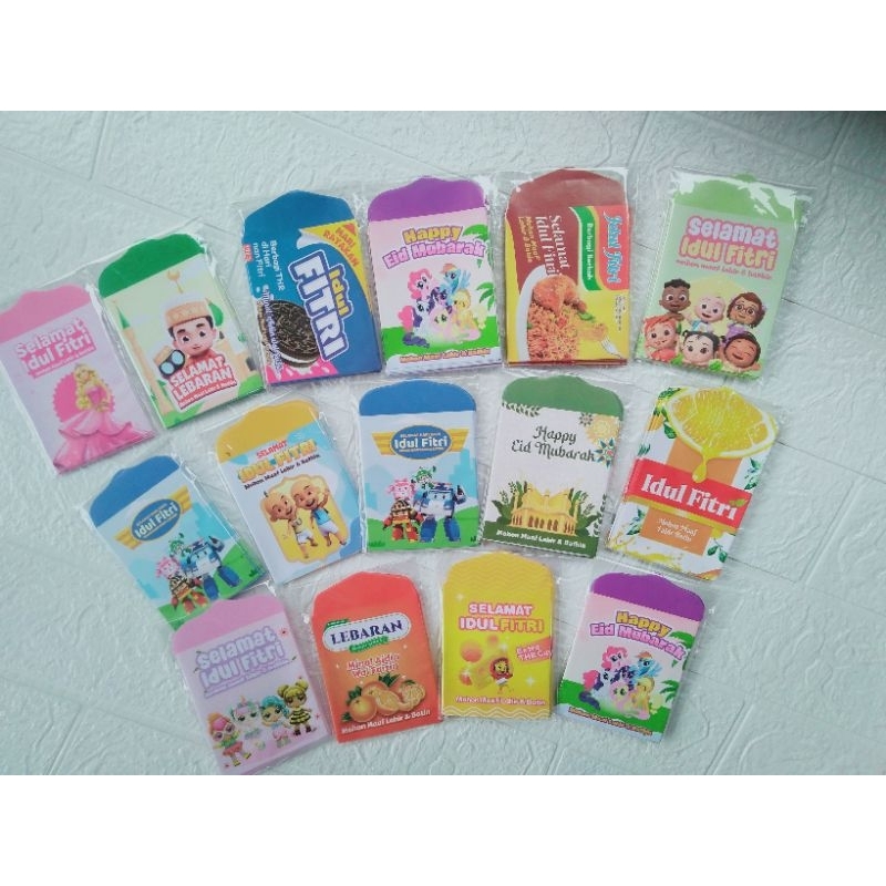 

Amplop Lebaran karakter motif lucu dan menarik