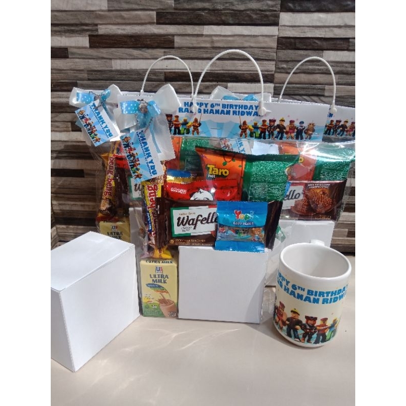 Paket Snack + Mug Custom + Packaging Label & Pita