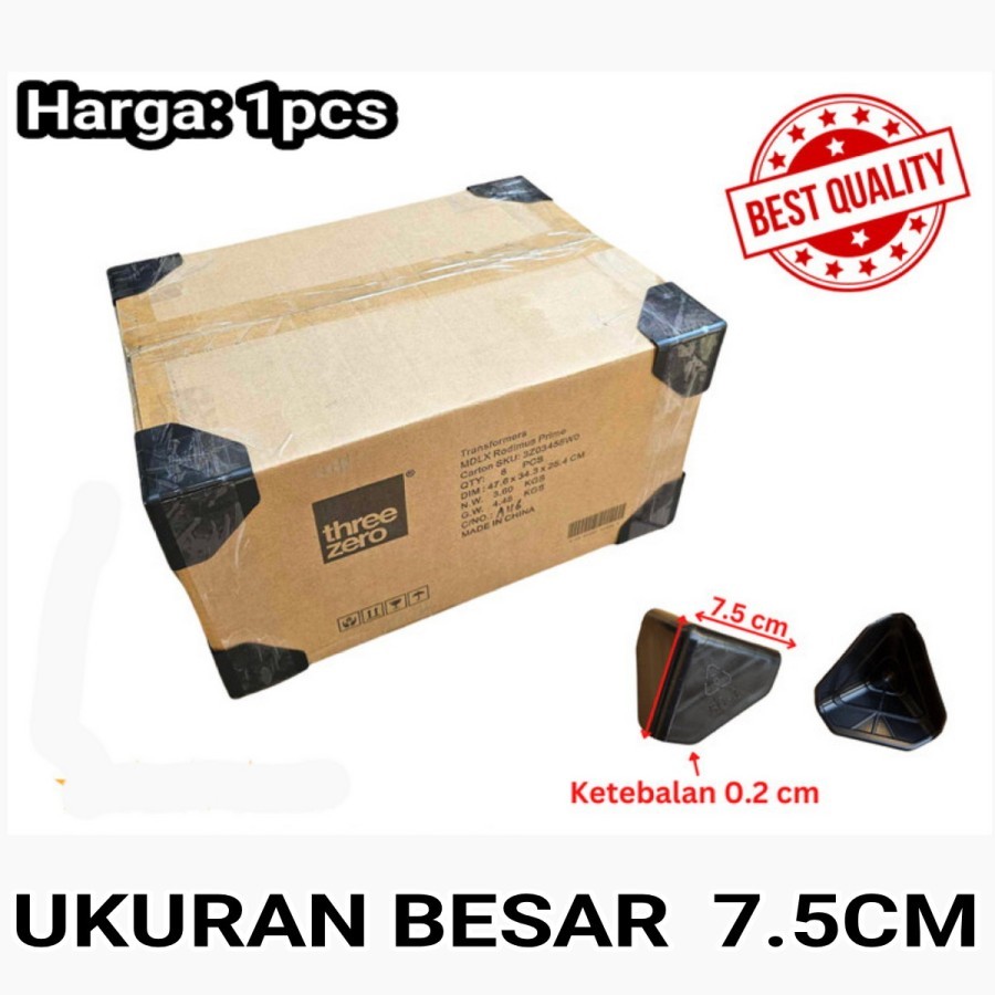 Pelindung sudut packing kerdus box siku plastik ukuran besar murah
