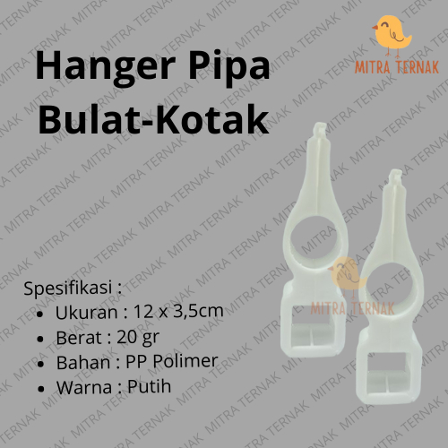 Hanger Pipa Bulat Kotak 3/4" / Penjepit Nipple Ayam / Pengantung Nipple Ayam / Square  Gantungan Nip