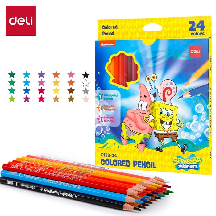 

Pensil Warna Deli EC133 24 Warna Spongebob Series