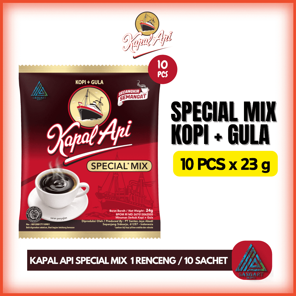 

Kopi Kapal Api Special Mix 1 Renceng (10 Sachet)