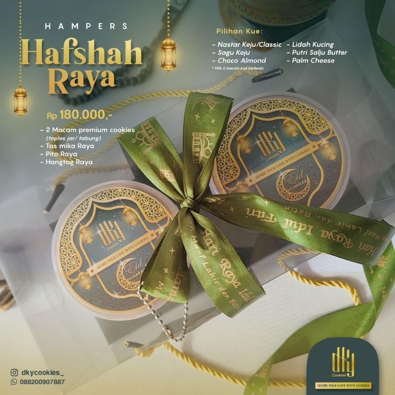 

HAMPERS/HAMPERS KUE LEBARAN/KUE LEBARAN/KUE KERING. COOKIES. KUKIS. DKYCOOKIES. PAKET KUE LEBARAN. Hafsah Raya