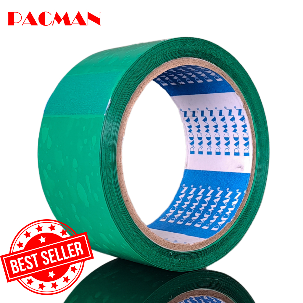 

2 inchi lakban warna hijau pacman original lakban plastik packing murah berkualitas