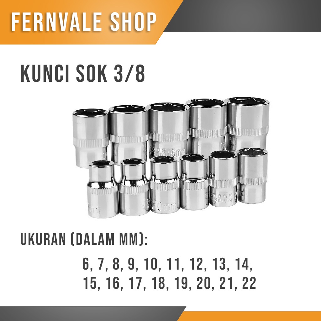 Mata Kunci Sock Sok 3/8