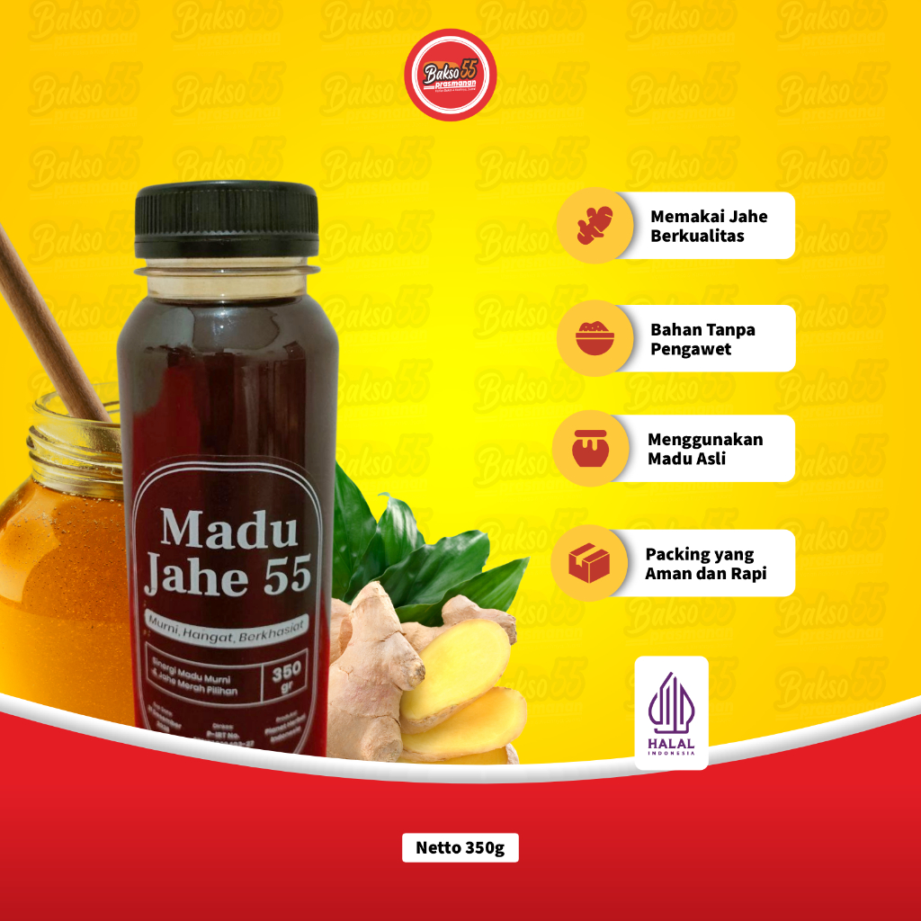 

Madu Jahe 55 Asli Murni 350 Gram Herbal Alami Meredakan Mual Sakit Perut Gejala Masuk Angin Aman Berkualitas